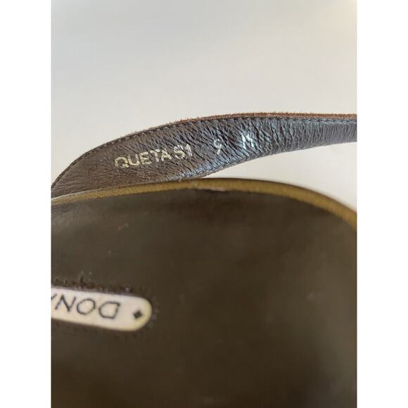 Donald J. Pliner Queta S1 Brown Suede Ankle Strap Wedge Heels Sz 9M - Picture 4 of 12